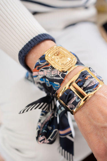 Finley- Large Gold Scarf Cuff - Lisi Lerch