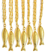 Fish Beach Town Small Paper Clip Chain Necklace - Lisi Lerch