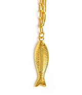 Fish Beach Town Small Paper Clip Chain Necklace - Lisi Lerch