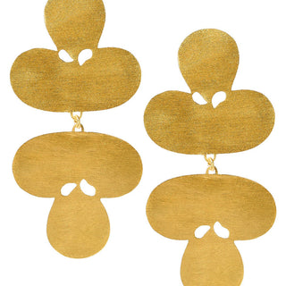 Flat Brushed Ginger Earring - Lisi Lerch