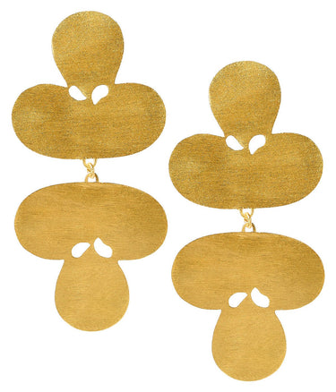 Flat Brushed Ginger Earring - Lisi Lerch