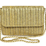 Foldover Gold Straw Bag- Sample Sale- Final Sale - Lisi Lerch