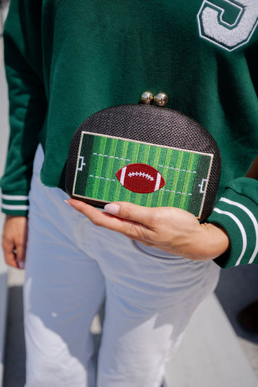 Football- Embroidered Clutch - Lisi Lerch