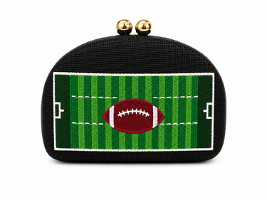 Football- Embroidered Clutch - Lisi Lerch