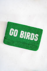 GO BIRDS - Green Beaded Clutch - Lisi Lerch