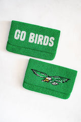GO BIRDS - Green Beaded Clutch - Lisi Lerch