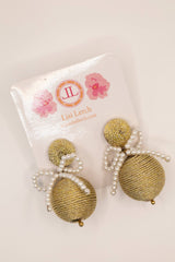 Gold Fabric Sullivan Earrings -Sample Sale- Final Sale - Lisi Lerch