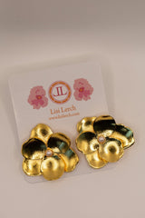 Gold Multi Petal Floral Studs-Sample Sale- Final Sale - Lisi Lerch