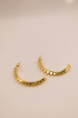 Gold Studded Sunburst Hoop Earrings -Sample Sale- Final Sale - Lisi Lerch
