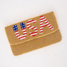 Gold USA Beaded Clutch - Lisi Lerch