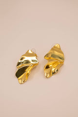 Gold Wavy Studs -Sample Sale- Final Sale - Lisi Lerch