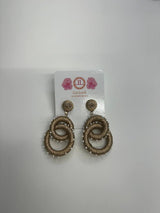 Gold Woven Fabric Chain Link Earring - Sample Sale Final Sale - Lisi Lerch