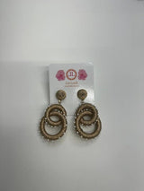 Gold Woven Fabric Chain Link Earring - Sample Sale Final Sale - Lisi Lerch