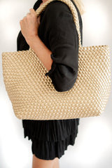 Gold Woven Tote - Lisi Lerch