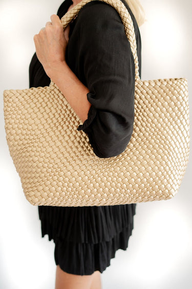 Gold Woven Tote - Lisi Lerch
