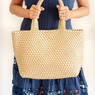 Gold Woven Tote - Lisi Lerch