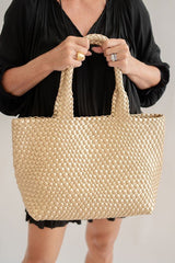 Gold Woven Tote - Lisi Lerch
