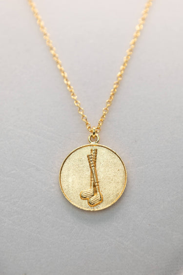 Golf Coin Pendant Necklace - Sample Sale- FINAL SALE - Lisi Lerch