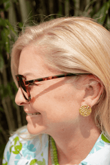 Greek Gold Key Stud - Earrings - Lisi Lerch