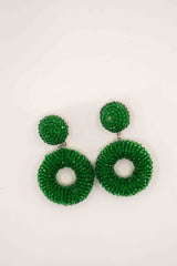 Green Bonnie Beaded Earring -Sample Sale- Final Sale - Lisi Lerch