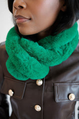 Green Snood - Faux Fur Scarf - Lisi Lerch