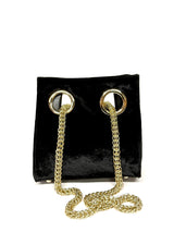 Green Velvet Handbag with Gold Chain- Sample Sale- Final Sale - Lisi Lerch