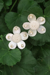 Greer - Mother Of Pearl Stud Flower Earrings - Lisi Lerch