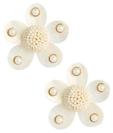 Greer - Mother Of Pearl Stud Flower Earrings - Lisi Lerch