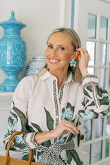 Greer - Mother Of Pearl Stud Flower Earrings - Lisi Lerch