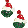 Grinch Beaded Earring - Lisi Lerch