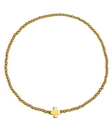 Hadley Cross - 18k Gold Plated Beaded Bracelets - Lisi Lerch