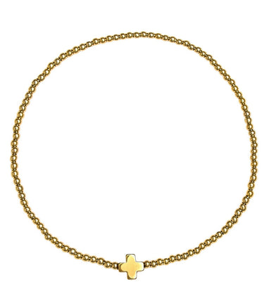 Hadley Cross - 18k Gold Plated Beaded Bracelets - Lisi Lerch