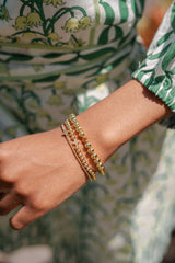 Hadley Cross - 18k Gold Plated Beaded Bracelets - Lisi Lerch