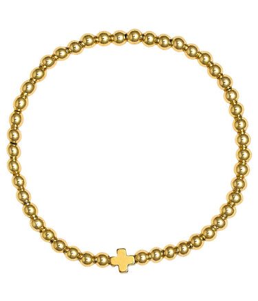 Hadley Cross - 18k Gold Plated Beaded Bracelets - Lisi Lerch