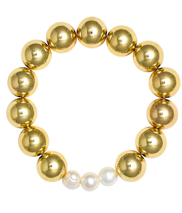 Hadley Triple Pearl - 18k Gold Plated Beaded Bracelets - Lisi Lerch