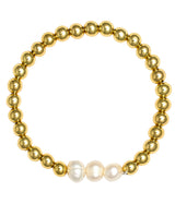 Hadley Triple Pearl - 18k Gold Plated Beaded Bracelets - Lisi Lerch