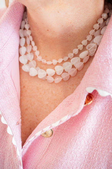 Heart - 14MM - Quartz Beaded Necklace - PreOrder - Lisi Lerch