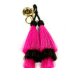 Hot Pink and Black Tassel -Sample Sale- Final Sale - Lisi Lerch