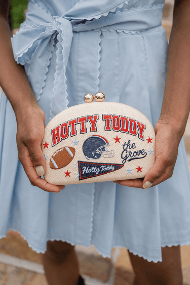 Hotty Toddy- Embroidered Clutch - Lisi Lerch