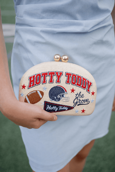 Hotty Toddy- Embroidered Clutch - Lisi Lerch