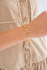 Hunt Club - Horse Bit Link Bracelet - 18k Gold Plated - Lisi Lerch