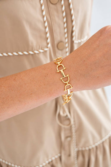 Hunt Club - Horse Bit Link Bracelet - 18k Gold Plated - Lisi Lerch