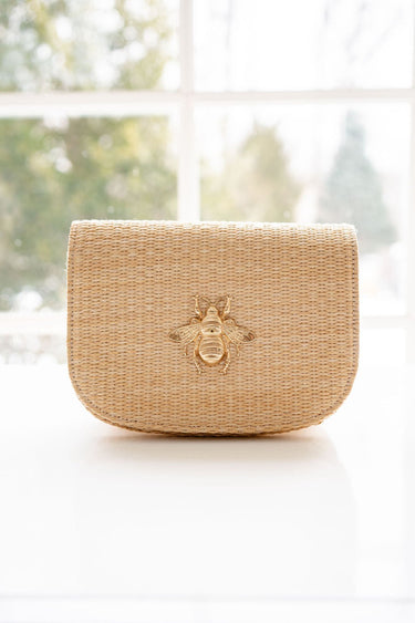 Ivy Straw Clutch - Gold Charm - Lisi Lerch