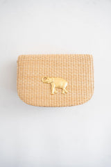 Ivy Straw Clutch - Gold Charm - Lisi Lerch