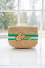 Ivy Straw Clutch - Gold Charm - Lisi Lerch