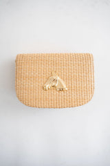 Ivy Straw Clutch - Gold Charm - Lisi Lerch