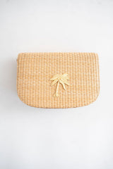 Ivy Straw Clutch - Gold Charm - Lisi Lerch