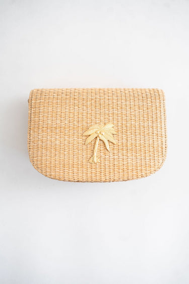 Ivy Straw Clutch - Gold Charm - Lisi Lerch