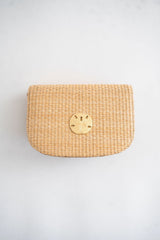 Ivy Straw Clutch - Gold Charm - Lisi Lerch