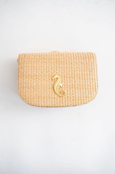 Ivy Straw Clutch - Gold Charm - Lisi Lerch